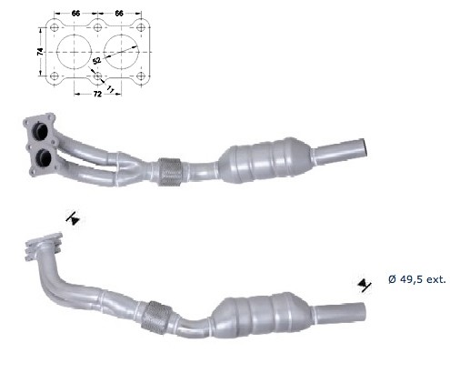 VW POLO 1.6i Classic 1595 cc 74 Kw / 101 cv AKL Magnaflow CAT Bo