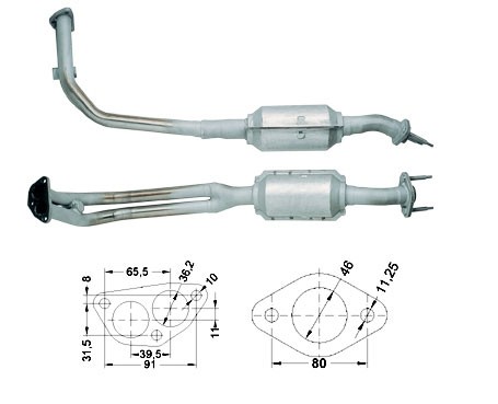 Lancia Y10 1.1ie 1108 cc 37 Kw / 50 cv 156C046 Magnaflow CAT Bou