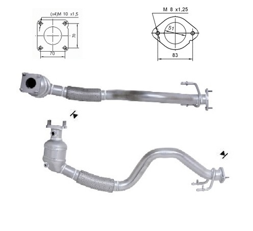 VW GOLF V 1.4i 16V FSI 1390 cc 66 Kw / 90 cv BLN Magnaflow CAT B