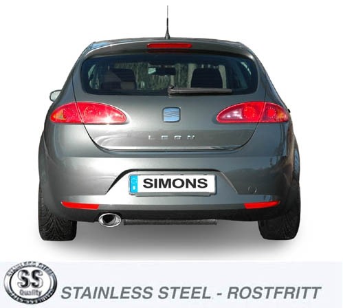 Simons Uitlaatsysteem af kat. Seat Leon II 2006>
