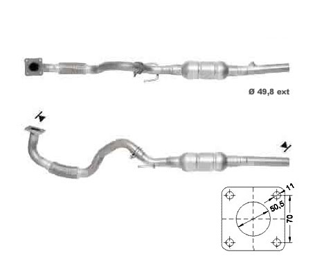 VW GOLF IV 1.6i 16V 1598 cc 77 Kw / 105 cv BCB Magnaflow CAT Bou