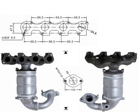 Ford FIESTA 1.3i 8V 1299 cc 51 Kw / 69 cv A9JA / A9JB Magnaflow 