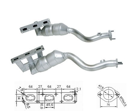 BMW 320i 2.2i 24V 2171 cc 125 Kw / 170 cv M54 E46 Magnaflow CAT 