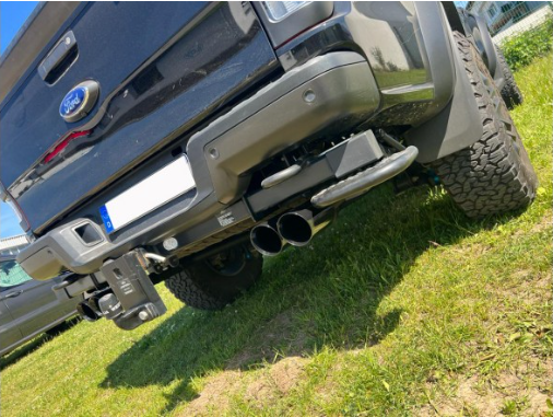 Ford Raptor final silencer exit right/left - 2x100 type 25 left/right black