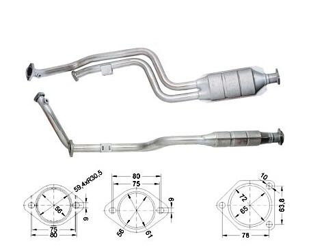 Mercedes C240 2398 cc 125 Kw / 170 cv W202 / T202 Magnaflow CAT