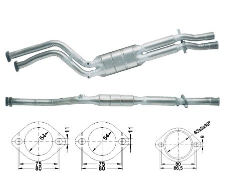 BMW M3 3.0 2990 cc 210 Kw / 286 cv E36 Magnaflow CAT Bouwjaar: 5