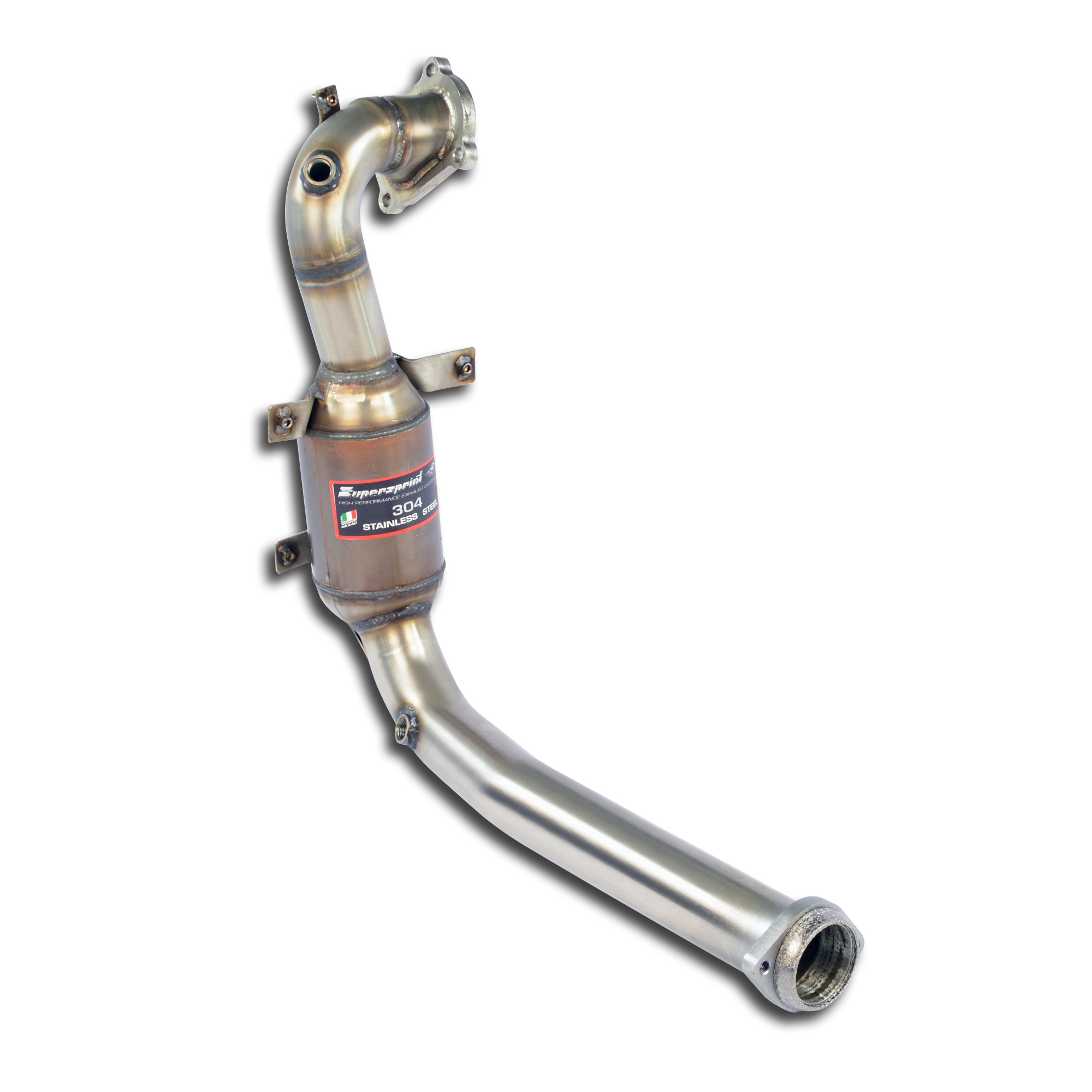 595 ABARTH 1.4T (145 Hp) (Ø65) 2015 Turbo downpipe kit + Metallic catalytic converter 100CPSI
