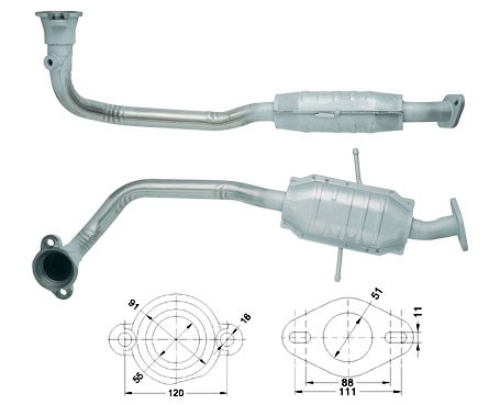 Ford MONDEO 1.6i 16V 1597 cc 66 Kw / 90 cv ZH16 (ZETA) Magnaflow
