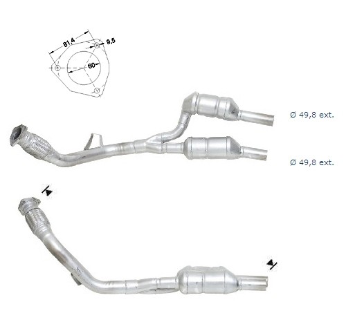 Audi A4 Quattro 2.5TD 2496 cc 132 Kw / 180 cv AKE Magnaflow CAT