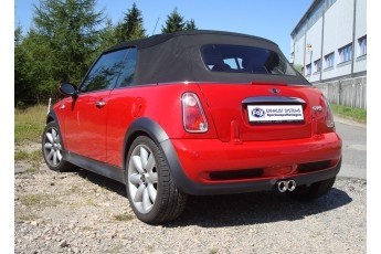 Mini Cooper S Cabrio R52 Einddemper rechts/links Uitgang midden