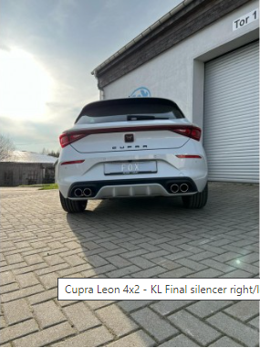 Cupra Leon 4x2 - KL Final silencer right/left - 2x80 type 16 right/left