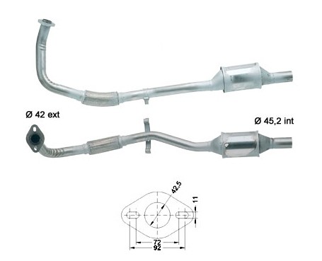 Opel CORSA B 1.7D 1686 cc 44 Kw / 60 cv C1.7D Magnaflow CAT Bouw