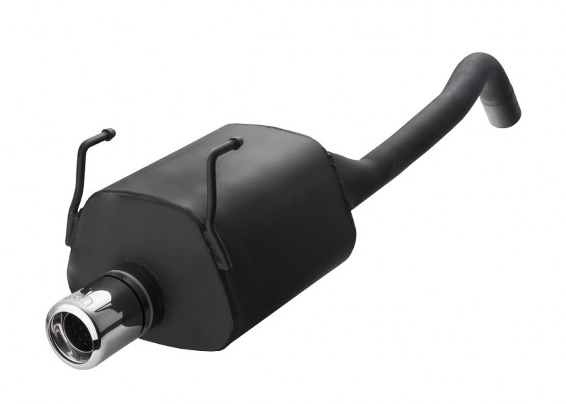 Einddemper Fiat 500 2007-2013 RVS eindstuk 80mm rond