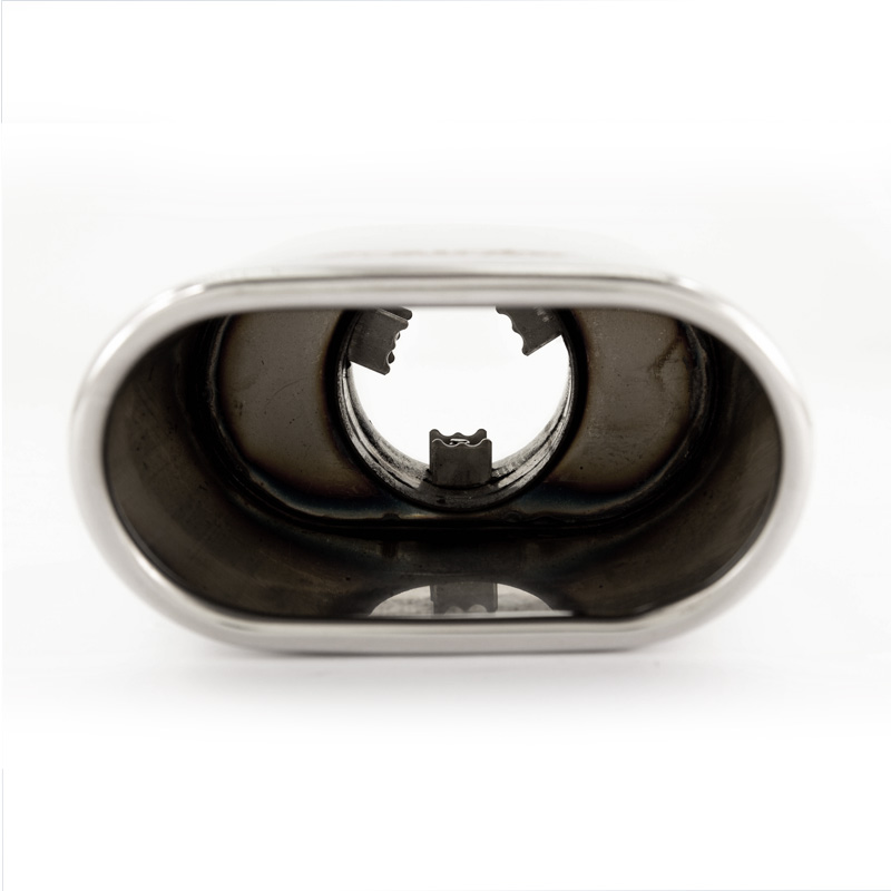 Simoni Racing Uitlaatsierstuk Rechthoekig/Schuin RVS - 140x80xL240mm - Montage ->57mm