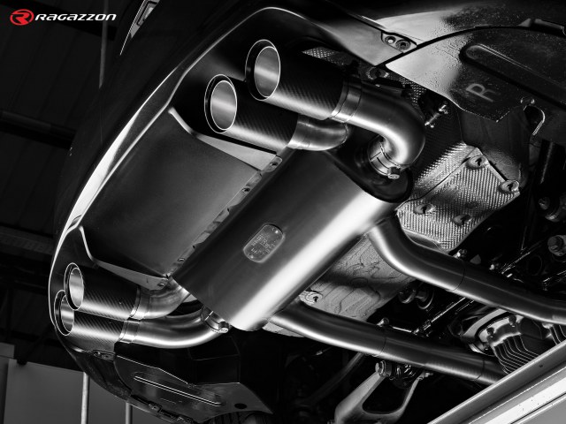 Cat-back systeem RVS Ragazzon BMW M2 F87 2015- sierstukken carbon