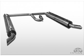 Hilux - Double Cap Systeem Sidepipe, bestehend aus 2 Einddempern