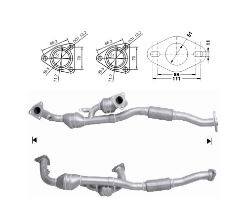 Nissan MAXIMA 3.0i V6 2988 cc 142 Kw / 193 cv VQ30 Magnaflow CAT