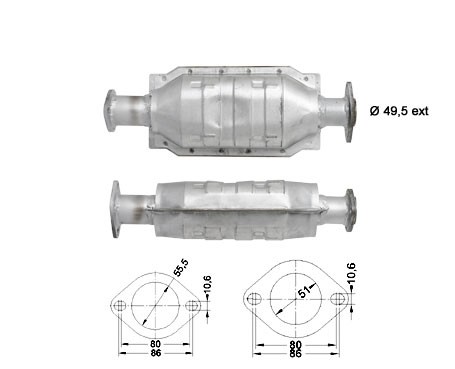 Renault CLIO 1.8i 16V 1764 cc 101 Kw / 137 cv F7P Magnaflow CAT