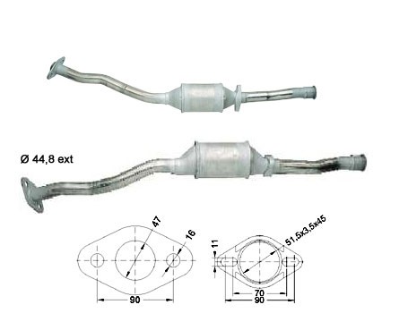 Opel ASTRA 1.4i 16V 1389 cc 66 Kw / 90 cv X1.4XE Magnaflow CAT B