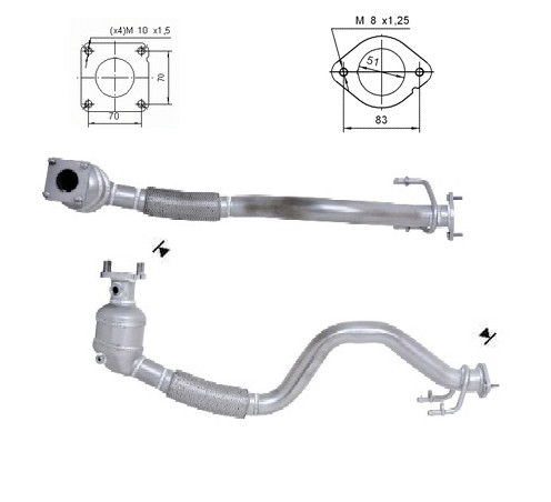 VW GOLF V 1.6i 16V FSI 1598 cc 85 Kw / 116 cv BAG Magnaflow CAT 