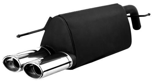 Einddemper Fiat Grande Punto 2005-2013 RVS eindstuk 2x80mm rond