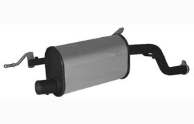 Opel Corsa D, met Standardheckschürze, 2006=> Remus PowerSound E