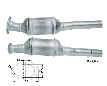 Fiat PUNTO 1.7TD 1697 cc 46 Kw / 63 cv 176B7.000 Magnaflow CAT B