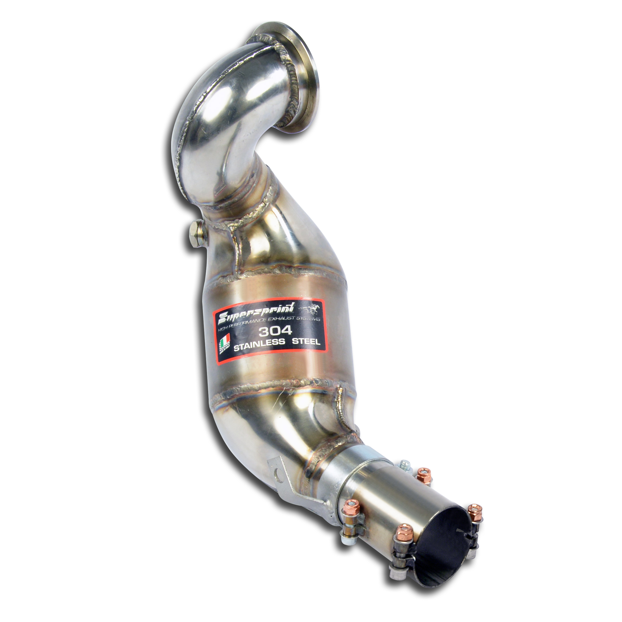 ALFA ROMEO 4C 1750 TBi (241 Hp) 2013 Turbo downpipe + Metallic catalytic converter