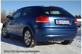 Audi A3 Typ 8P Einddemper - 2x76 Typ 13 FOX