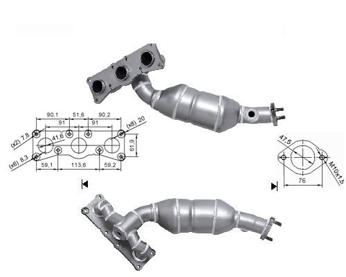 BMW 323i 2.5i V6 24V 2497 cc 130 Kw / 177 cv N52 E90 Magnaflow C