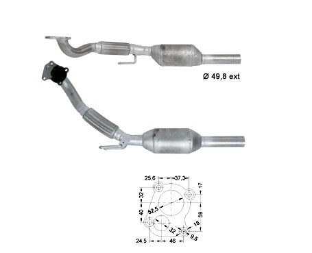 VW POLO 1.9TD Classic 1896 cc 66 Kw / 90 cv AHU Magnaflow CAT Bo