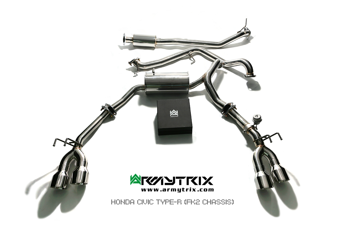 Armytrix Honda Civic Type R FK2 (2015-2017) Front pipe + Mid-pip