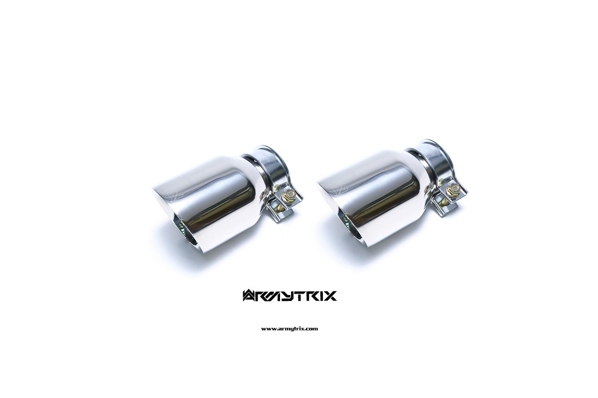 Armytrix Stainless Steel Dual Chrome Silver Tips (2x101mm) Tips