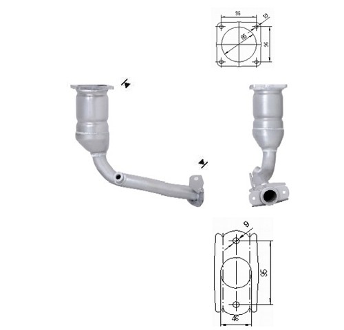 Peugeot 206 1.4i 1360 cc 55 Kw / 75 cv TUA3 (KFW) Magnaflow CAT 