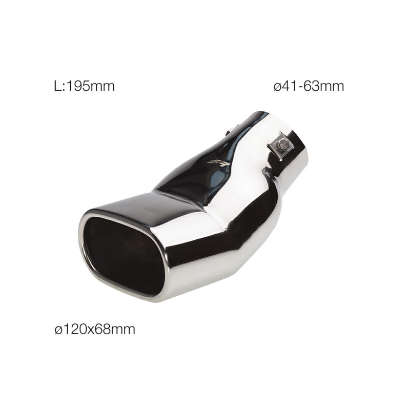 Simoni Racing Uitlaatsierstuk Rechthoekig RVS - 117x68xL190mm - Montage ->63mm