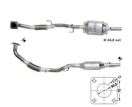 Skoda FABIA 1.4i 16V 1390 cc 55 Kw / 75 cv AUA Magnaflow CAT Bou