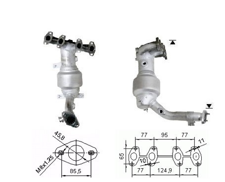 Fiat PUNTO 1.2i 8V 1242 cc 44 Kw / 60 cv 188A4.000 Magnaflow CAT