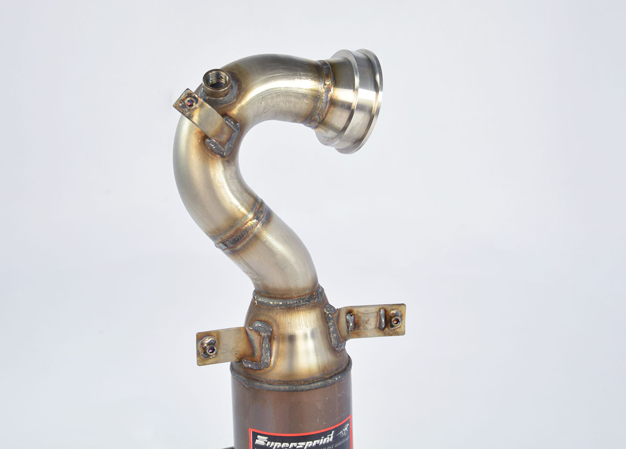 695 ABARTH 1.4T "Tributo Ferrari" (180 Hp) (Ø65 with valve) 2009 Turbo downpipe kit + Metallic catal