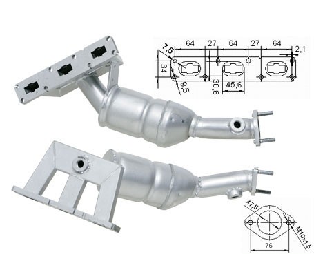 BMW 330i 3.0i 24V 2979 cc 170 Kw / 231 cv M54 E46 Magnaflow CAT 