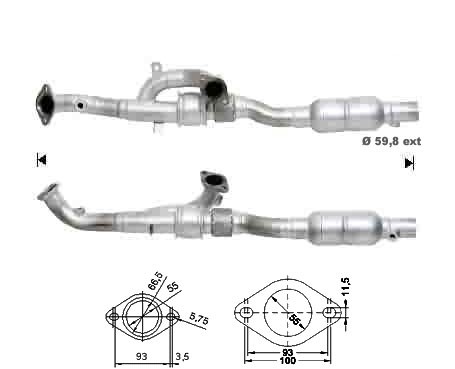 Rover 75 2.5i V6 2497 cc 127 Kw / 173 cv 25K4F Magnaflow CAT Bou