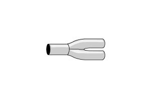 Y-stuk: 57,0 naar 2x 44,5mm  Simons Staal