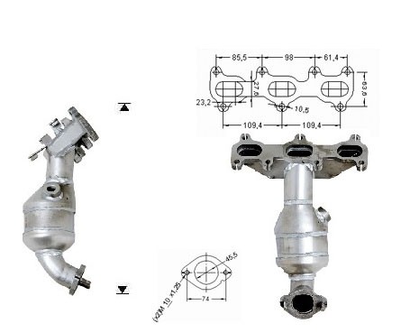 Hyundai SONATA 2.5i V6 2493 cc 118 Kw / 160 cv 6BV Magnaflow CAT