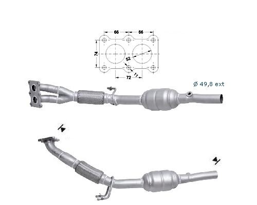 Audi A3 1.6i 8V 1595 cc 75 Kw / 102 cv BSE / BSF Magnaflow CAT B