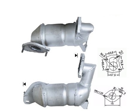 Renault CLIO 1.5TD DCI 1461 cc 59 Kw / 80 cv K9K Magnaflow CAT B