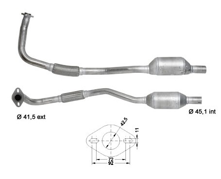 Opel CORSA B 1.7D 1686 cc 44 Kw / 60 cv X1.7D Magnaflow CAT Bouw