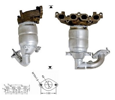 Ford FIESTA 1.25i 16V 1242 cc 50 Kw / 68 cv ZH12 Magnaflow CAT B