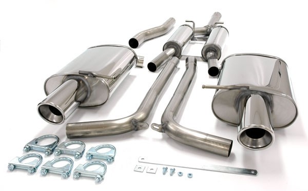 Simons Dual Power Uitlaatsysteem af kat. Audi A4 Quattro B6 2001