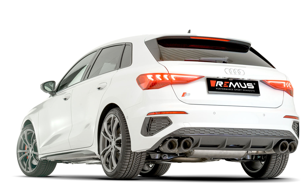 Remus Audi S3 8Y Sedan  EINDDEMPER RACING LINKS/RECHTS DUBBELE UITGANG