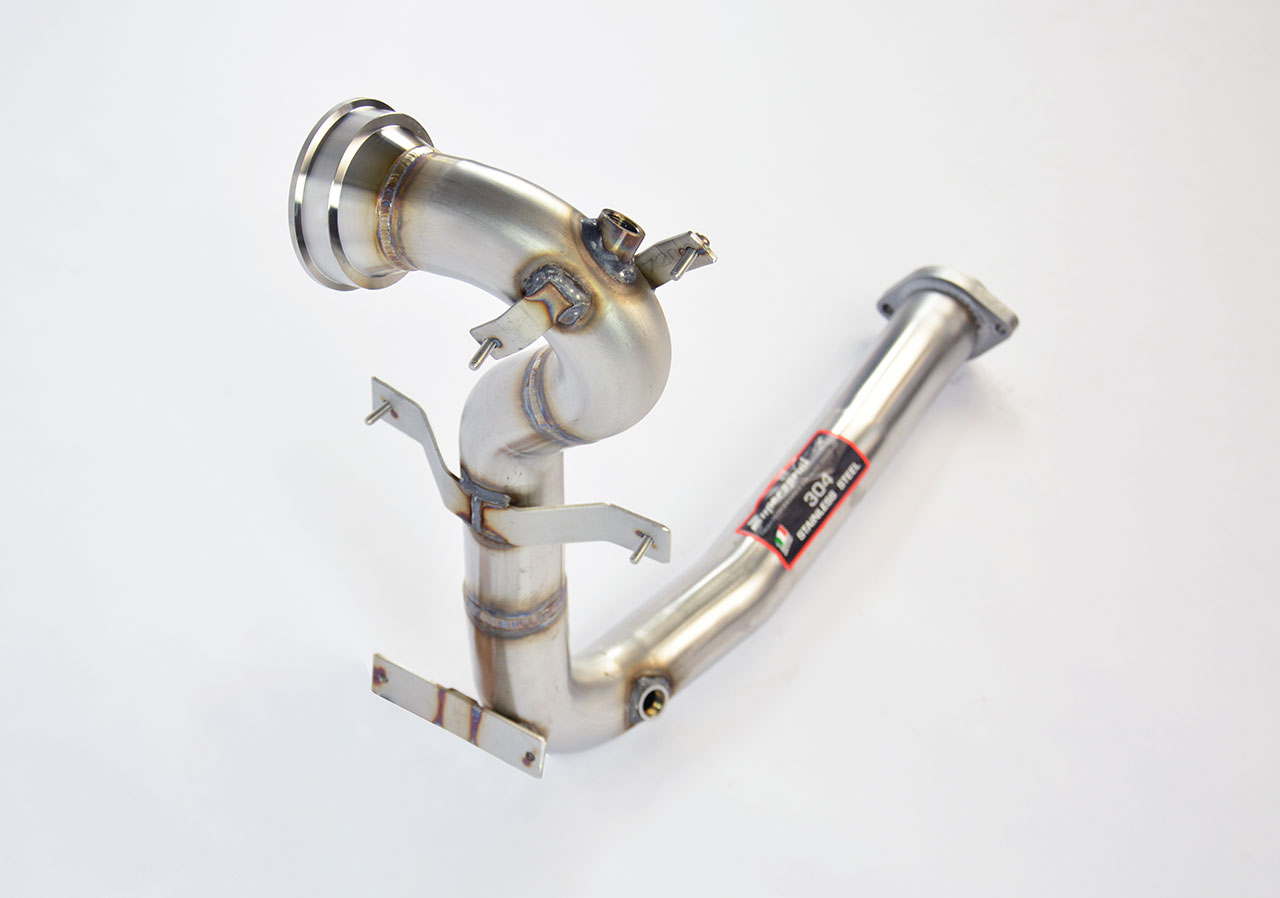 695 ABARTH 1.4T "Biposto" (190 Hp) (Ø65 with valve) 2014 Turbo downpipe kit (Replaces catalytic conv