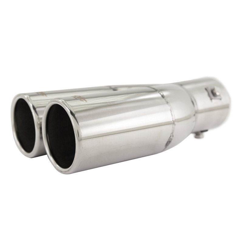 Simoni Racing Uitlaatsierstuk Dubbel Rond RVS - Ø63xL220mm - Montage ->60mm